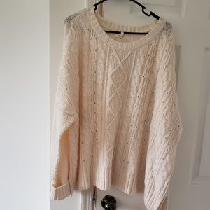 Cream Cable Knit Sweater